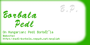 borbala pedl business card